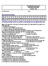 Đề thi học kỳ II môn Vật lý Lớp 9 - Mã đề 001 - Năm học 2018-2019